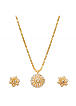 Best Trust Fashion 18K Gold Plated Kite Diamond Shape Design Necklace With Crystal Stones, TB05